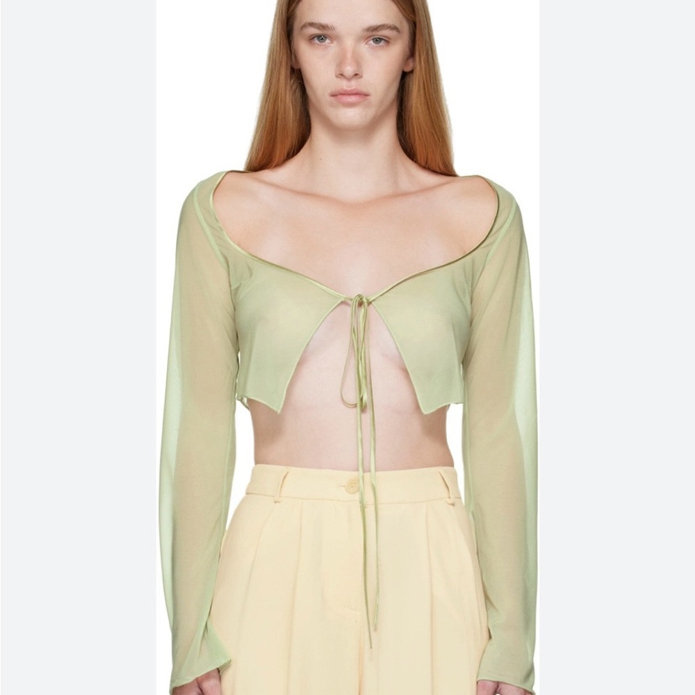 MIRROR PALAIS Corset Top in Pistachio